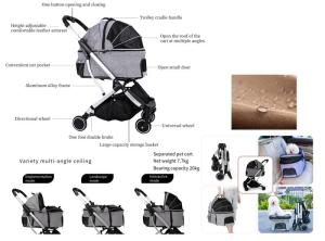 Wholesale stroller: Factory Wholesale OEM Separable Collapsible Lightweight 4 Wheel Aluminium PET Trolley Stroller Carri