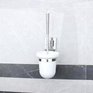 Wholesale toilet: DOGO Shower Black Toilet Brush Holder with Accessories Drill-Free Shower Black Toilet Brush Set