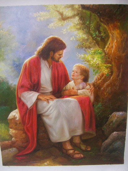 just love calligraphy Handmade  ME Loves Jesus Oil  Painting(id:5002209) Product