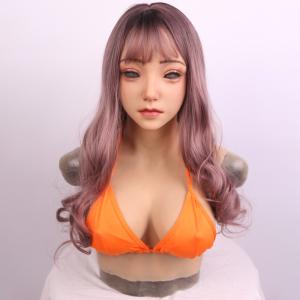 Wholesale natural handmade soap: Dokier Realistic Female Mask with Silicone Breast Forms for Crossdresser Cosplay Shemale Drag Queen