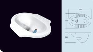 Wholesale porcelain: Sanitary Ware Squatting Toilet Pan Ceramic Material Squat Pan Toilet