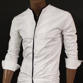 dress shirt with no collar