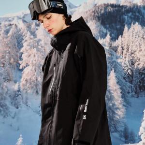 Wholesale waterproof: Men Black Ski Jacket, Loose Fitting, Waterproof, Fleece Lining, Warm, Ski Jacket