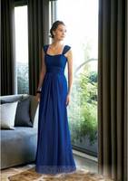 Sell 2013 Unique A-line Straps Blue Bridesmaid Dress Floor-length Chiffon