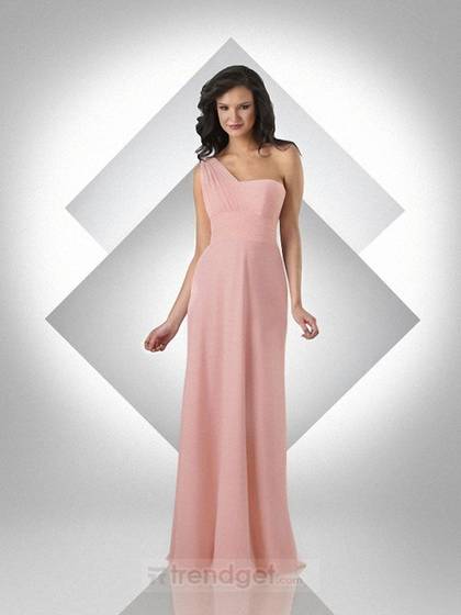 Sell Modern Sheath/Column One Shoulder Floor-length Chiffon Bridesmaid Dresses