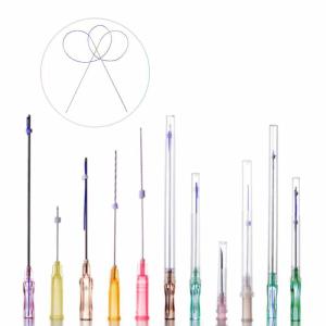 Wholesale face lift pdo: Korea Double Needle Collagen Blunt Needle Fios De Mono Cog 4d Pdo Face Lifting Thread