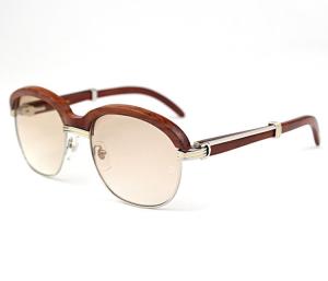 Wholesale wooden: Cartier Wooden Sunglasses Retro Full Frame CT1116