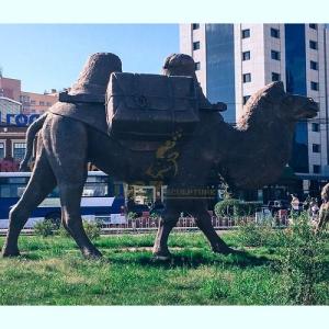 Wholesale stone arts: Customize Bronze Camel Sculpture for Garden Decor