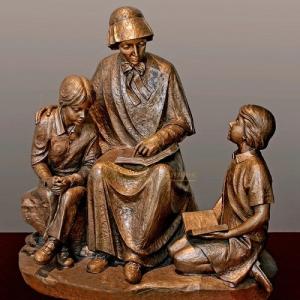 Wholesale wooden art set: Religious Church Sculpture of Saint Elizabeth Ann Seton