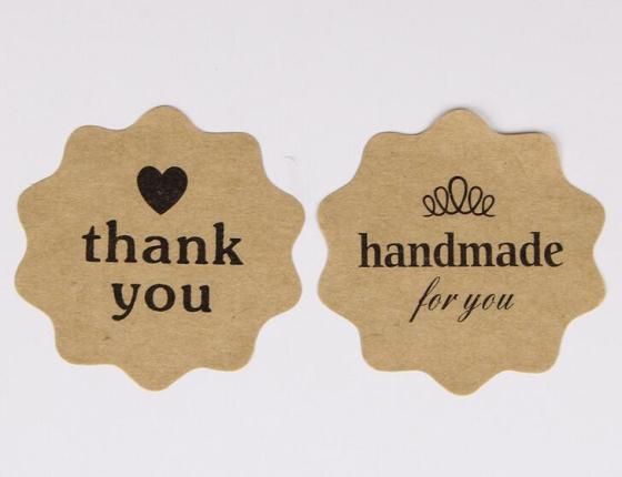 Sell Custom Wholesale Thank You Self-Adhesive kraft paper Stickers