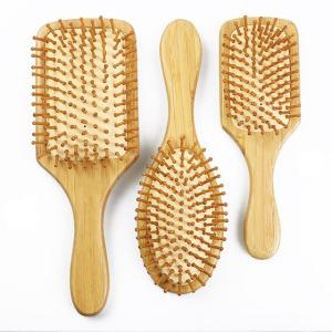 Wholesale bamboo comb: Premium Wooden Hair Brush with Ball Tipped Bristles From Natural Bamboo