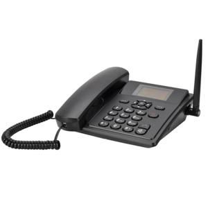 Wholesale hr coil: Black Fixed Wireless GSM Desk Phone SIM Card Cellular Antenna Interface Home Office Desk Phone