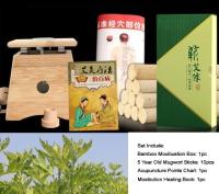 Chinese Mugwort Moxibustion Moxa Sticks with Bamboo Box