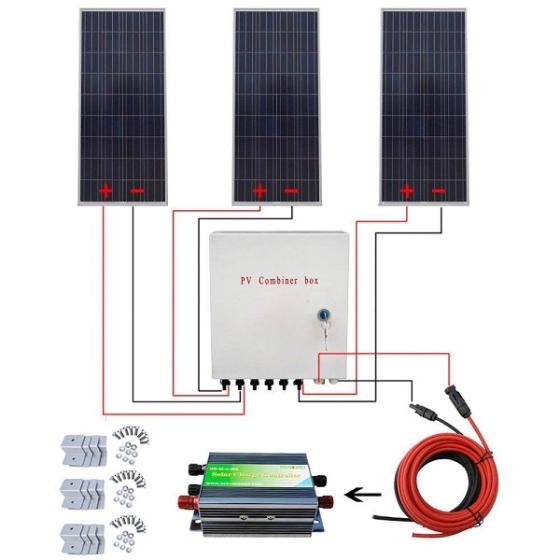 Sell 450W Polycrystalline Off Grid Solar Panel Kit with Combiner Box