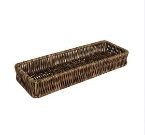 Wholesale plastic rattan: PP Hand-woven Rectangular Storage Basket - Home Dcor