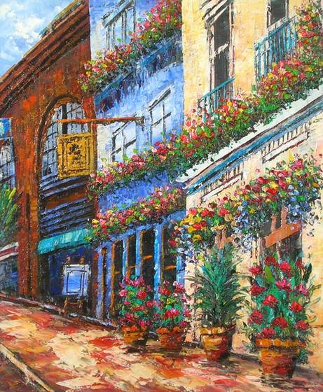 Sell streetscape paintings(id:4489501) from Doupine Art - EC21