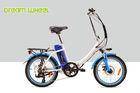 250W Blue Folding Powerful Electric Bike 20 Wheels Disc Brake BAFANG Rear Motor