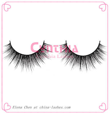 Sell Handcrafted Real Mink Fur Strip Lashes-MSE21