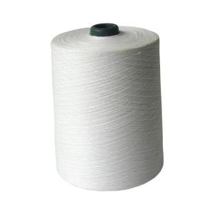 Wholesale spun yarn: 20/1 30/1 40/1 50/1 60/1 Raw White 100% Spun Polyester Yarn for Knitting and Sewing