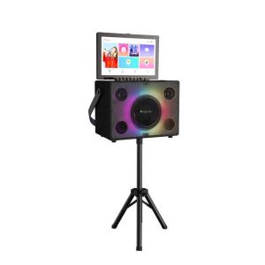 Wholesale speaker: Portable Home Karaoke Singing Machine with One Wireless Microphone and Display Foldable Speakers