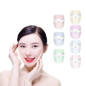 Wholesale collagen facial mask: Portable USB Rechargeable LED Light Therapy Mask Professional 3 Color LED Light Face Mask