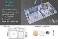 Sell Kitchen Double Bowls Stainless Steel Sinks (VO-S82)