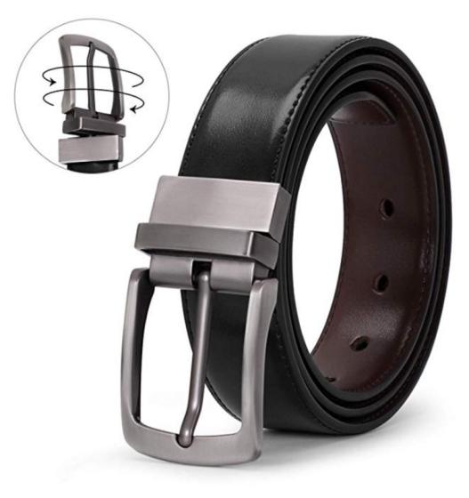 Leather Reversible Belt with Rotated Buckle(id:10952634). Buy China ...