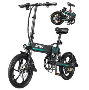 Wholesale folding electric bikes: Gotrax EBE1 Folding Electric Bike 16 - 15.5MPH & 27.9 Mile Range - 350W Motor Lightweight Commute