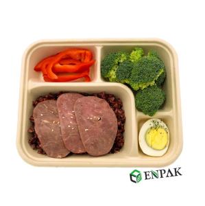 Wholesale biodegradable tray: Hot Sale Rectangle 5-compartment Plates Sugarcane Bagasse Food Tray