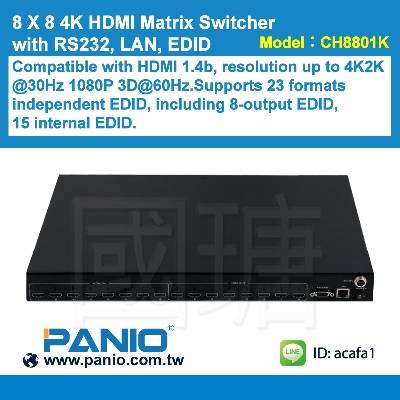 Sell 8*8 4K HDMI Matrix Switcher with RS232