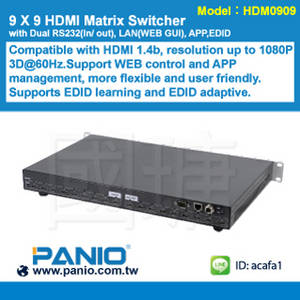 Wholesale rs232: 8*9 HDMI 4K Matrix Switcher with RS232