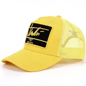 Wholesale party hat: Custom 5 Panel Embroidery Patch Mesh Trucker Hat Cap