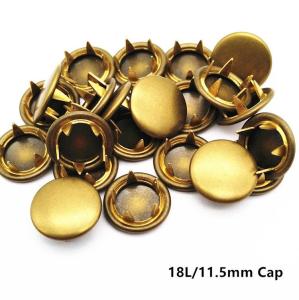 Wholesale accessory hooks: Brass Covered Cap Prong Snap Button