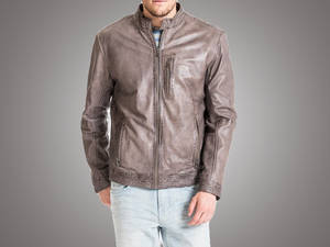 Wholesale leather wear: Classic Brand New  Lambskin Leather Jacket :