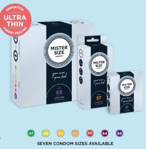 Wholesale condoms: MISTER SIZE Perfect Sized Condoms