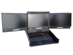Wholesale mouse pad: Multi and Triple LCD Console  with 17.3 Inch LCD Monitor Rackmount Display Drawer with Keyboard