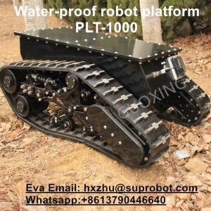 Wholesale military chassis: Waterproof Military All Terrain Tracked Vehicles Rubber Tank Track Vehicle Chassis