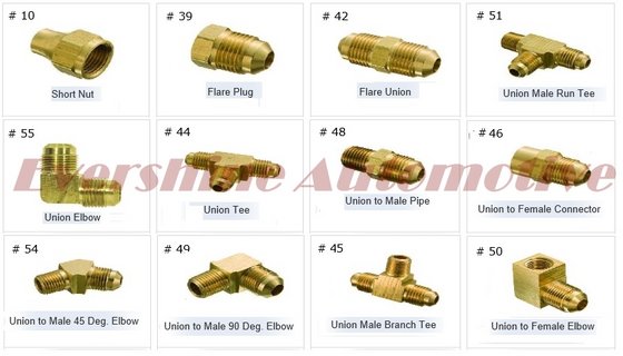 SAE Flare Brass Fittings from Everhsine Automotive Co., Ltd, Taiwan