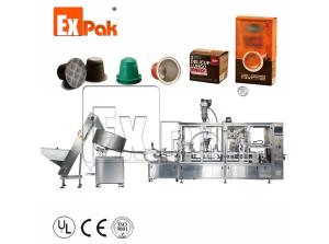 Wholesale auto cleaning: 4 Lane Nespresso Capsule Filling Sealing Machine with 10ct PaperBox Packaging Machine CP5004N