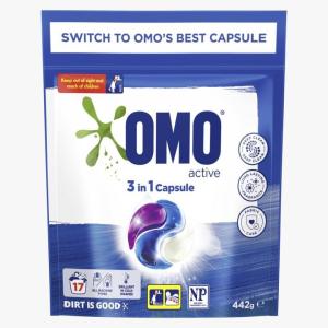 Wholesale omo detergent: Omo Detergent Washing Tablets with British Technology - Colorfast (17 Tablets/Bag) for Front