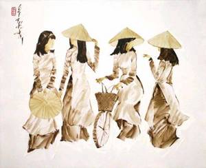 Wholesale her: Artist Luong Dung's Painting