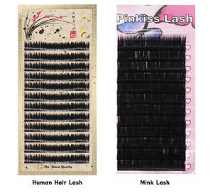 Wholesale human hair: False Eyelashes Human Hair+Mink Lash
