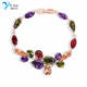 Delicate Fashion Jewelry Colored CZ Stone Flower Design Bracelets