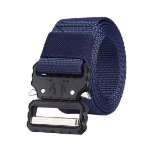 Wholesale big buckle belt: Braided Fabric Web Belt 3.5cm Polyester Nylon Web Belt 115cm Length