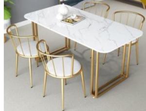 Wholesale dining table: Dinner Kitchen White Marble Dining Table with