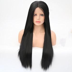 Wholesale silk fiber: [Lanting Human Hair] Lanting Hair Heat Resistant Fiber Hair Synthetic Wig Mermaid Black Color Silk S