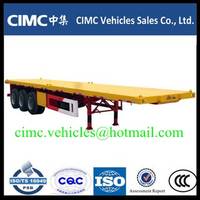 Cimc 3 Axle Flatbed Container Trailer