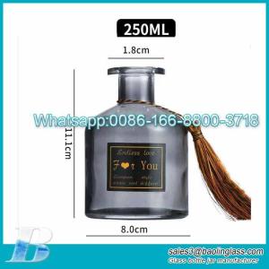 Wholesale glass diffuser bottle: 250ml Glass Diffuser Bottles with Sticks