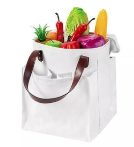 Wholesale beer cooler: Wine Beer Cooler Shopping Bag Insulated Grocery Bag with Zippered Top Thermal Canvas Bag