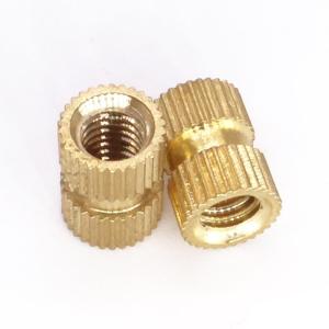 Wholesale insert nuts: ODM Brass CNC Machine Brass Melt Insert Knurled Nut